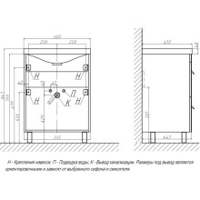Тумба графит 69,7 см Velvex Orlando tnORL.70-232