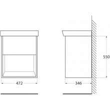 Тумба Rovere Scuro 47,2 см BelBagno Neon NEON-500-1C-SO-RS