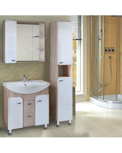 Тумба под раковину Onika Стиль 75 Светлый ясень Белый