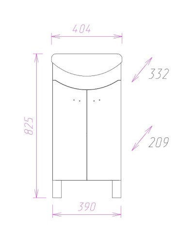 Тумба под раковину Onika Манго 40.11 Белая