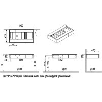 Тумба темный вяз 90 см L VitrA Origin 65674
