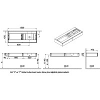 Тумба темный вяз 120 см R VitrA Origin 65683