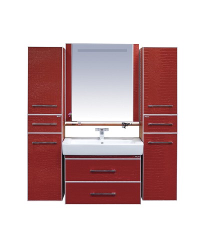 Гранд LUXE - 70 Тумба подвесная 2 ящ. бордо кожа CROCO