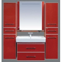 Гранд LUXE - 70 Тумба подвесная 2 ящ. бордо кожа CROCO