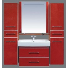 Гранд LUXE - 70 Тумба подвесная 2 ящ. бордо кожа CROCO