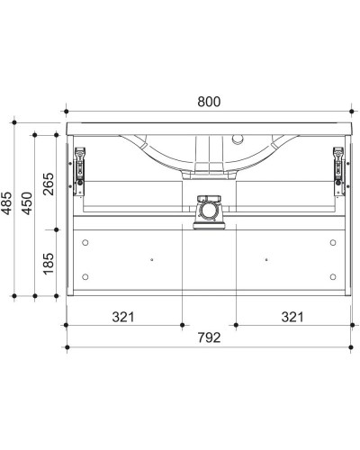 Тумба графит матовый 79,2 см Caprigo Accord 2212-TP810