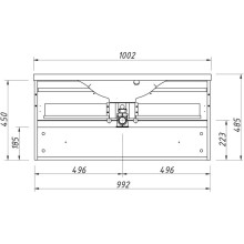 Тумба графит матовый 99,2 см Caprigo Accord 2221-TP810