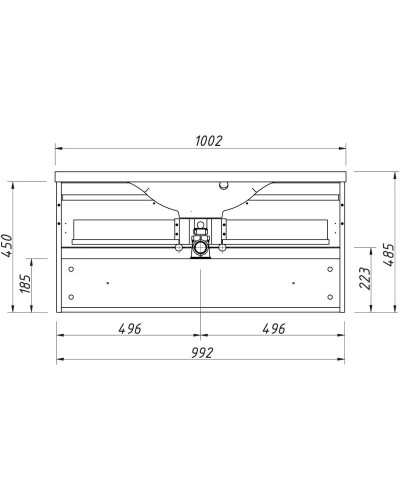 Тумба графит матовый 99,2 см Caprigo Accord 2221-TP810