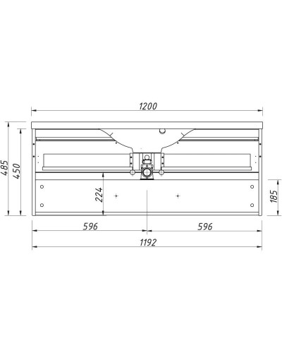 Тумба белый матовый 119,2 см Caprigo Accord 2215-TP811