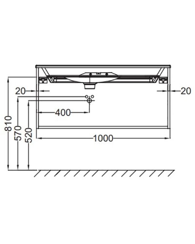 Тумба под раковину Jacob Delafon Nouvelle Vague 100 EB3032-N18 подвесная Белый глянец