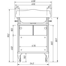 Тумба синий матовый 55,6 см Caprigo Borgo 33410-B136