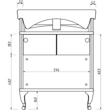 Тумба синий матовый 66 см Caprigo Borgo 33418-B136