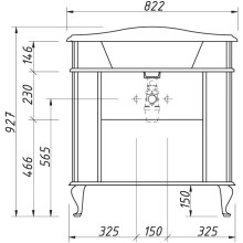 Тумба белый матовый 80 см Caprigo Fresco 10612G-B016