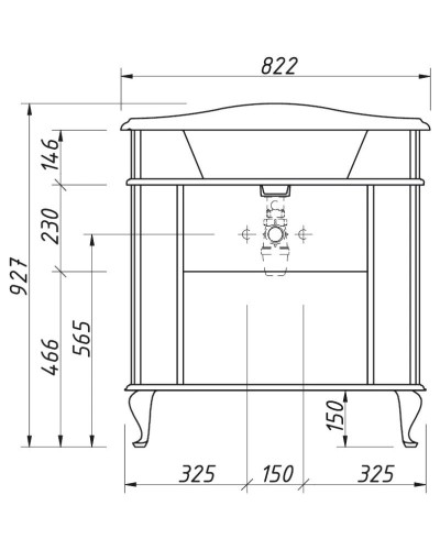 Тумба белый матовый 80 см Caprigo Fresco 10612G-B016