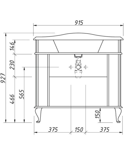 Тумба белый матовый 88,8 см Caprigo Fresco 10613G-B016
