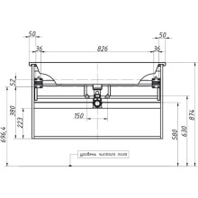 Тумба океания 97 см Caprigo Novara 35917-TP818