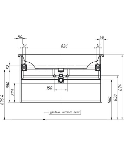 Тумба океания 97 см Caprigo Novara 35917-TP818