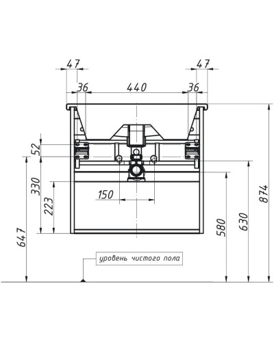 Тумба графит матовый 57,8 см Caprigo Novara 35915-TP810