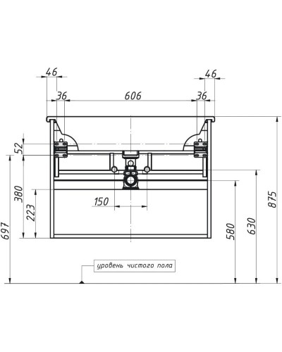 Тумба графит матовый 75 см Caprigo Novara 35916-TP810