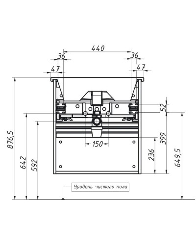 Тумба дуб сомеро 57,8 см Caprigo Seattle 34715-Дуб Сомеро
