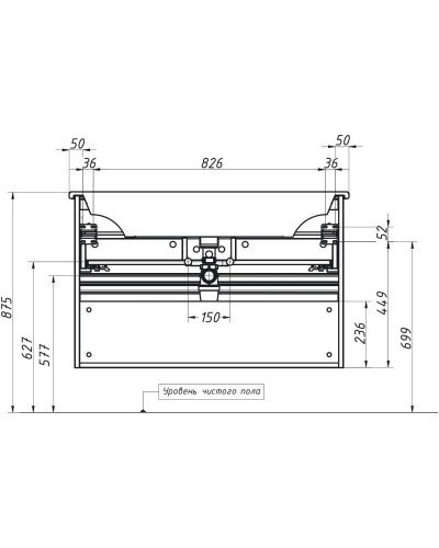 Тумба дуб сомеро 97 см Caprigo Seattle 34717-Дуб Сомеро