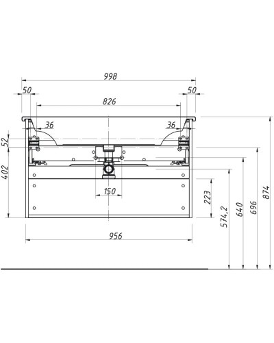 Тумба белый матовый 95,6 см Caprigo Sydney 34817-B231