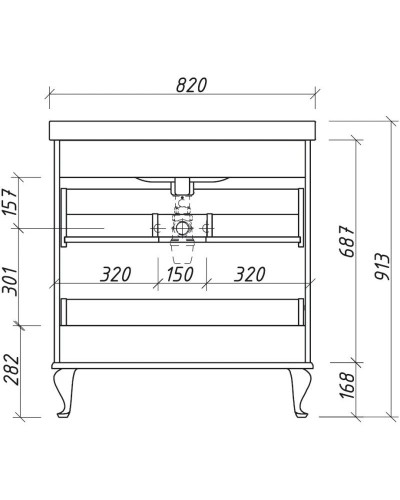 Тумба белый матовый 80,6 см Caprigo Valletta 35317-TP811