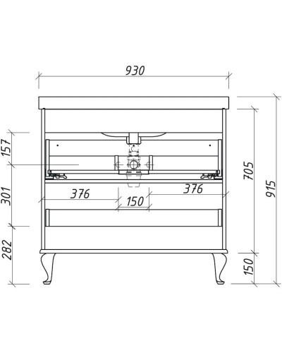 Тумба белый матовый 91,8 см Caprigo Valletta 35318-TP811