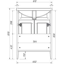 Тумба светлый орех 56,1 см Caprigo Napoli Promo 33610-B168