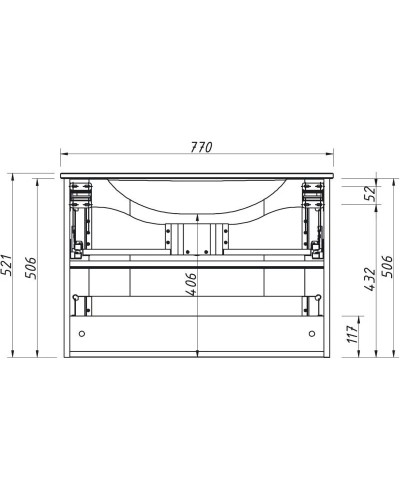 Тумба капучино глянец 75 см Caprigo Nokturn 1318-TP019