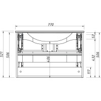 Тумба магнолия 75 см Caprigo Nokturn 1318-TP800