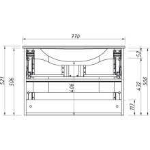 Тумба белый матовый 75 см Caprigo Nokturn 1318-TP811