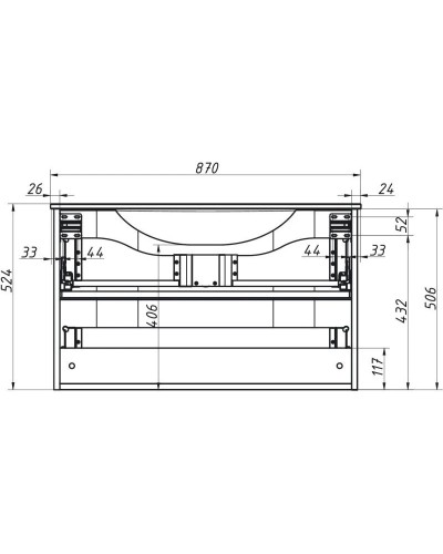 Тумба капучино глянец 85 см Caprigo Nokturn 1319-TP019