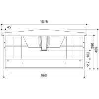 Тумба капучино глянец 96 см Caprigo Nokturn 1314-TP019