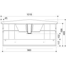 Тумба капучино глянец 96 см Caprigo Nokturn 1314-TP019