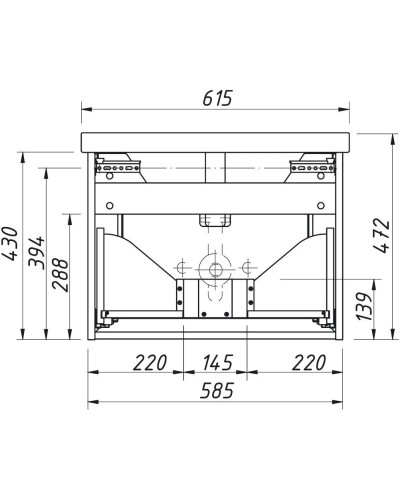 Тумба белый матовый 58,5 см Caprigo Ponza-A 13510-B231