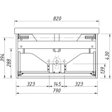 Тумба белый матовый 79 см Caprigo Ponza-A 13512-B231