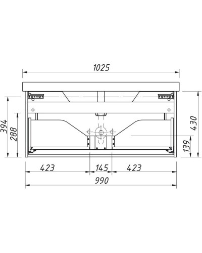Тумба белый матовый 99 см Caprigo Ponza-A 13514-B231
