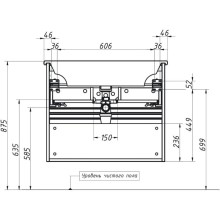 Тумба дуб кантри 75 см Caprigo Seattle 34716-Дуб кантри