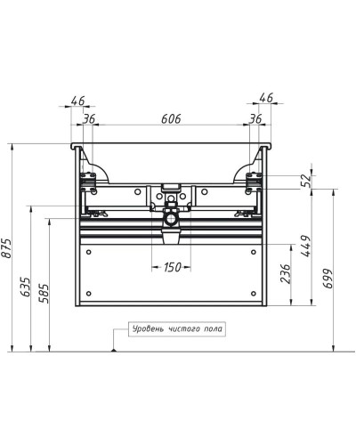 Тумба дуб эльвезия 75 см Caprigo Seattle 34716-Дуб эльвезия