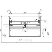 Тумба дуб кантри 97 см Caprigo Seattle 34717-Дуб кантри