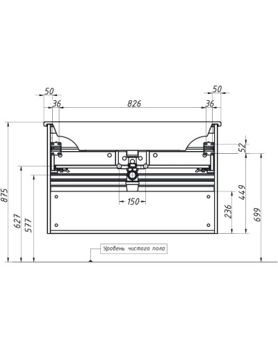 Тумба дуб кантри 97 см Caprigo Seattle 34717-Дуб кантри