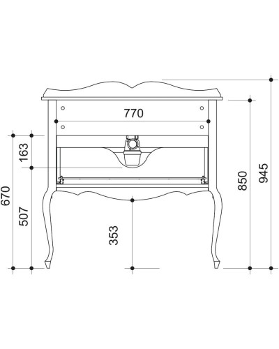 Тумба бордо матовый 90,6 см Caprigo Bourget 11013-B013