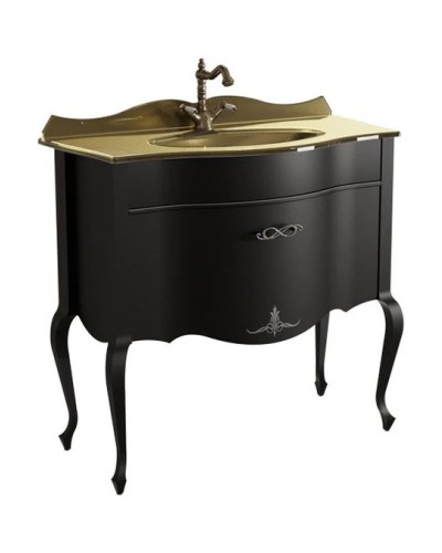 Тумба черный матовый 90,6 см Caprigo Bourget 11013-B042