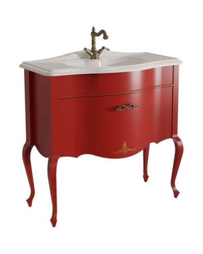 Тумба красный матовый 90,6 см Caprigo Bourget 11013-B014