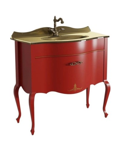 Тумба красный матовый 90,6 см Caprigo Bourget 11013-B014