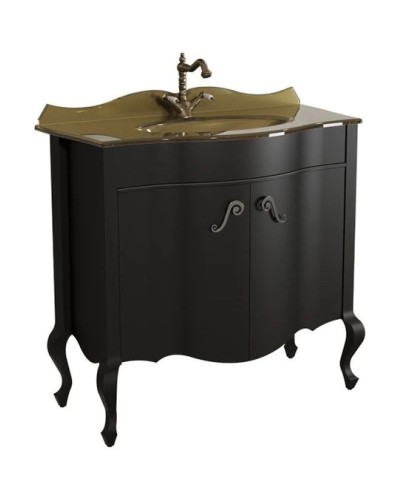 Тумба черный матовый 90,6 см Caprigo Bourget 11024-B042