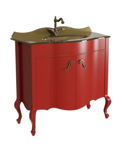 Тумба красный матовый 90,6 см Caprigo Bourget 11024-B014