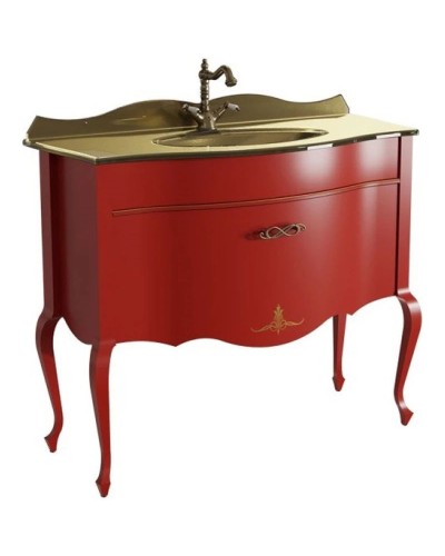 Тумба красный матовый 101,6 см Caprigo Bourget 11014-B014