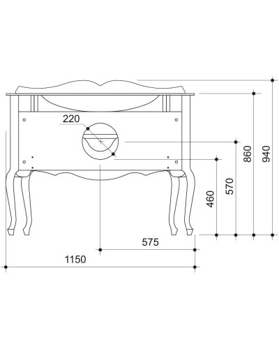 Тумба бордо матовый 115 см Caprigo Bourget 11016-B013